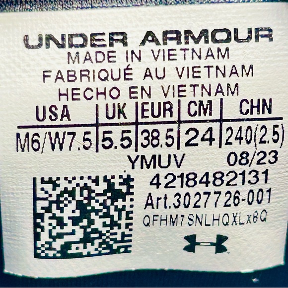 Under Armour shoes SlipSpeed BOA Running Shoes trainers Black Women Size 7.5 - Picture 2 of 10